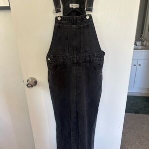 Madewell Black Denim Overalls